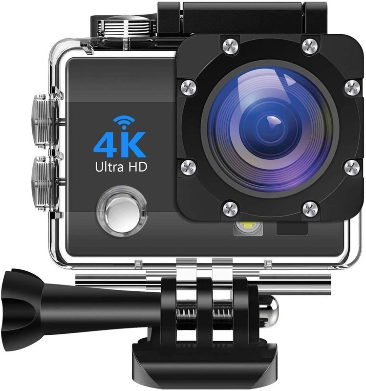 Rhobos 4K Action camera 4K Action Camera 16MP Vision Sport Camera Sports and Action Camera(Black, 16 MP)