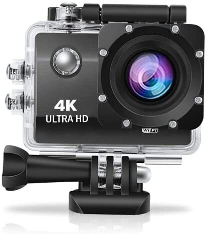 Elevea Ultra HD 4K WiFi Action Camera with 170° Ultra Wide-Angle Lens: Best Gift for Riders Sports and Action Camera(Black, 12 MP)