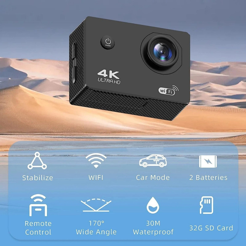 DigiVault Action camera 4k Vlogging Bike Camera 4K and Mini Vlogging Camera 4K and Action Camera 4K Sports and Action Camera(Black, 16 MP) - 83% off at DetectaDeal