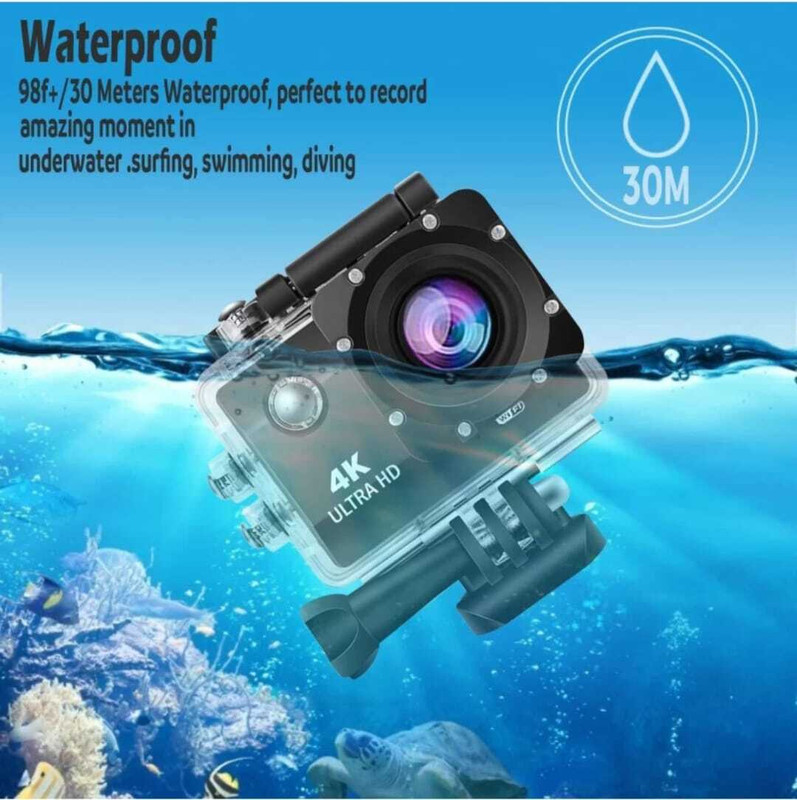 BLIXX Wterproof Action camera 4k GoPro Camera Full HD Helmet Camera 4k Sports and Action Camera(Black, 16 MP)