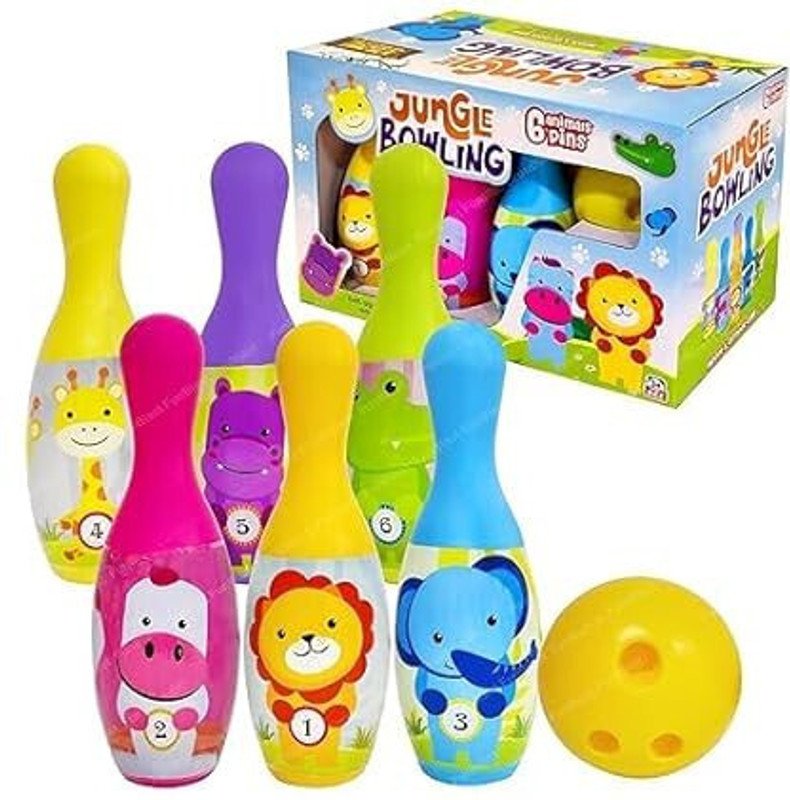 TOYXIITY MALL Bowling Set for Kids – Toys for Kids, Jungle Animal Theme Bowling Play Set Sports Bowling Set