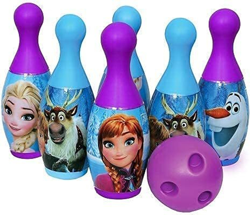 zokato Disney Plastic Bowling Set - Frozen, Multi Color, Multicolor Sports Bowling Set