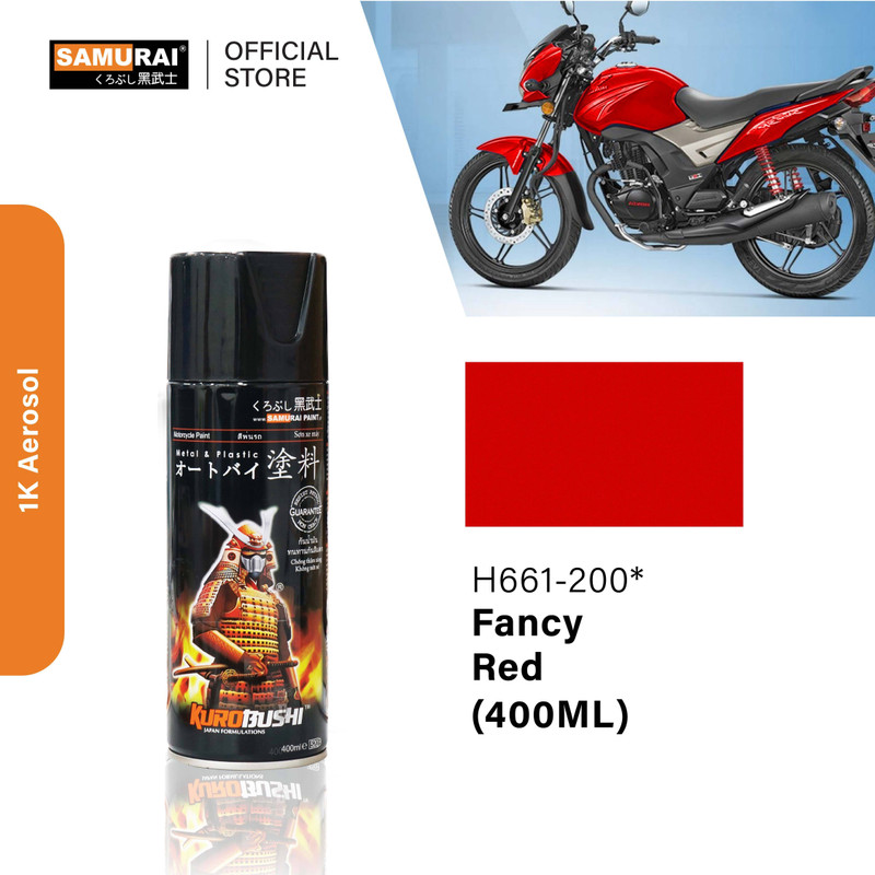 Samurai Kurobushi Honda Motorcycle Paint Colours Red Spray Paint 400 ml(Pack of 1)