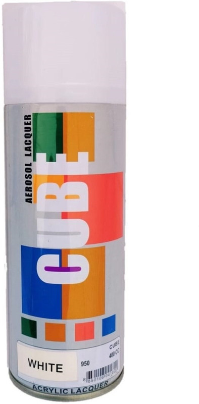 CUBE ACTIVA White Spray Paint 400 ml(Pack of 1)