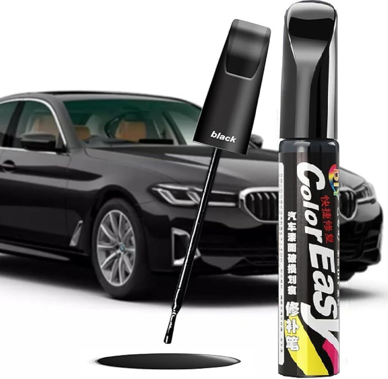 DREAM CHASER Black Car touch-Up Paint Black Spray Paint 12 ml(Pack of 1)