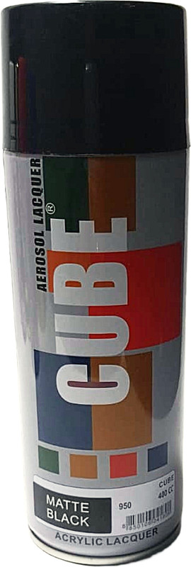 CUBE Cube Aerosol spray paint for Bike Car Activa bicycle furniture 400ml Black Spray Paint 400 ml(Pack of 1)