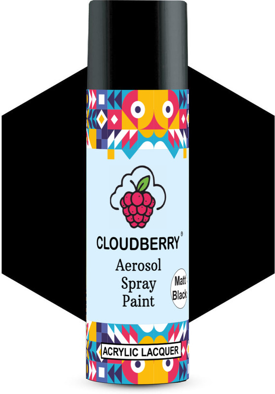 Cloudberry Automotive Grade Matt Black – Fast-Drying, Durable Finish for Cars, Bikes Black Spray Paint 400 ml(Pack of 1)
