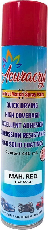 AOURACRYL Spray Paint Mah.Red-440ml Compatible for Mah.Tractors all models, Mah. Red Spray Paint 440 ml(Pack of 1)