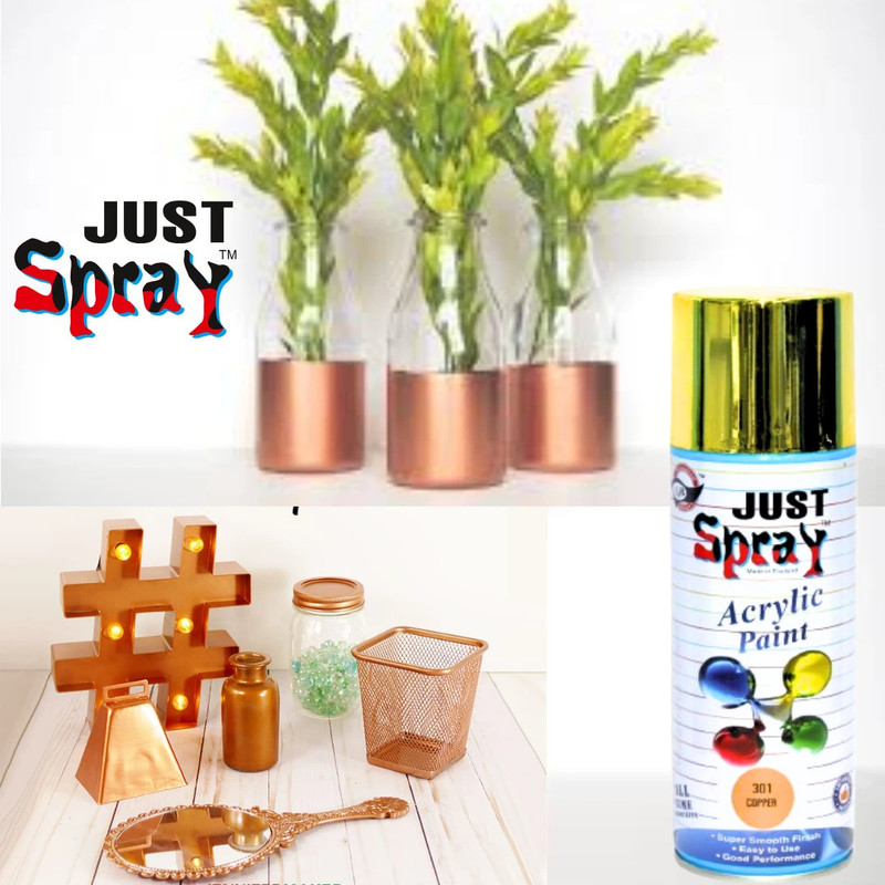 Just Sprey Ivory Acrylic Spray Paint Matte Finish Multipurpose Spray Paint Colour DIY, Quick Drying Good finish for Metal, Wood, and Walls Spray Paint 400 ml(Pack of 1)