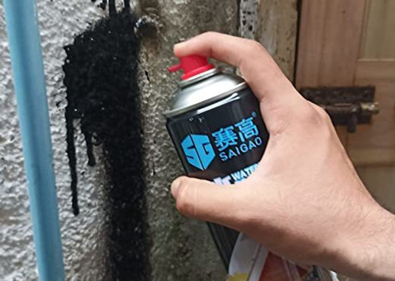HPG LEAK SEAL Instant Waterproofing and Repair Spray Black Spray Paint 450 ml(Pack of 1)