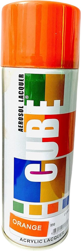 Feelitson Spray Paint for Metal Plastic Wood Car Bike Interior & Exterior Fast Dry Orange Spray Paint 400 ml(Pack of 1)