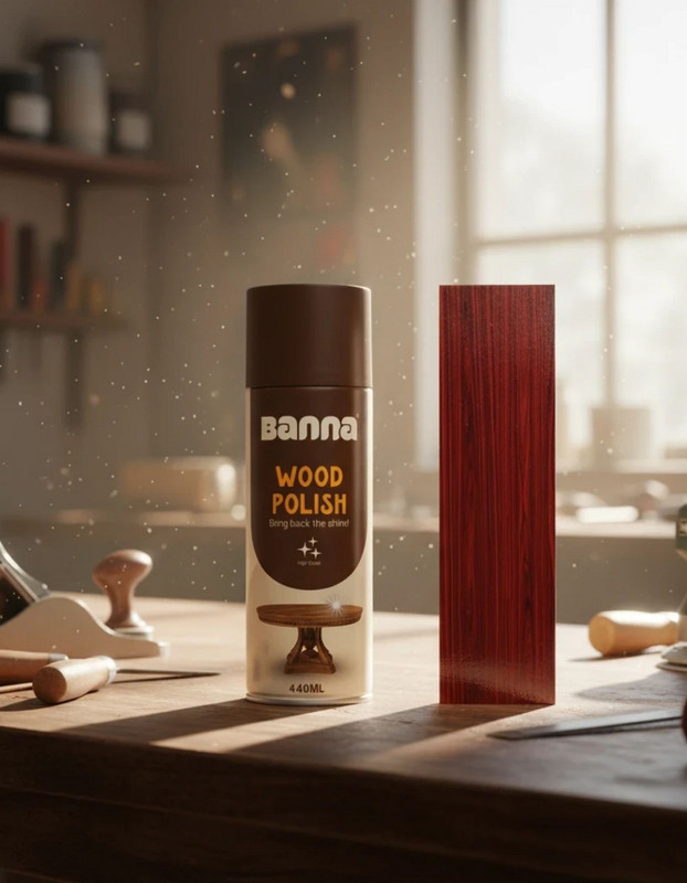 Banna Red Brown Wood Polish Convenient Spray Can Red Brown Spray Paint 440 ml(Pack of 1)