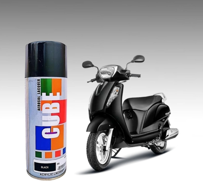 CUBE Best Aerosol Multi Purpose Black Finish For Car, Bike, Art & Craft Work, Black Spray Paint 400 ml(Pack of 1)