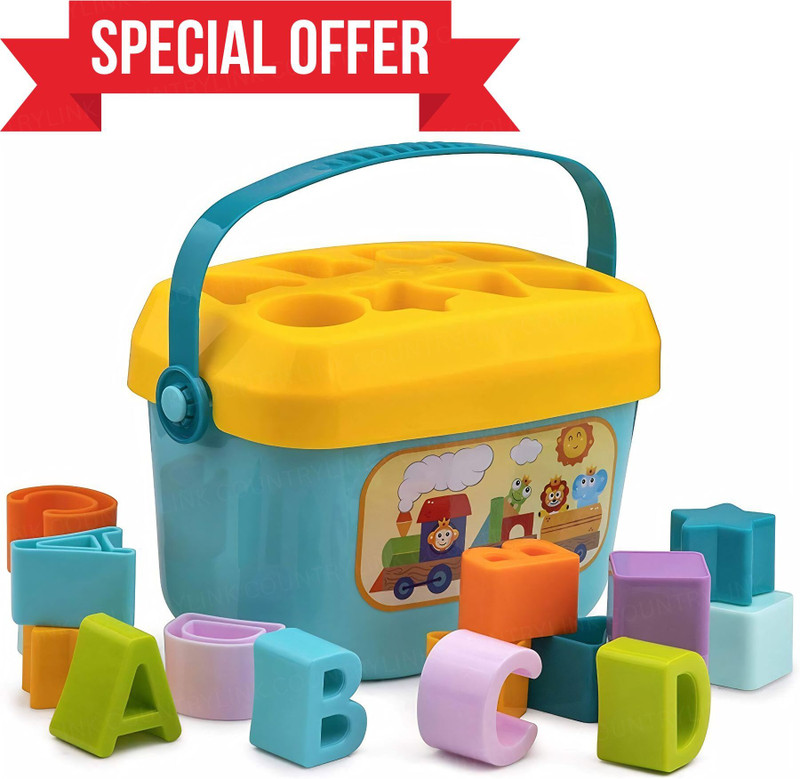CountryLink Baby Toddler Plastic Blocks Shape Sorter Colors Educational Toy Kids Baby(Multicolor)