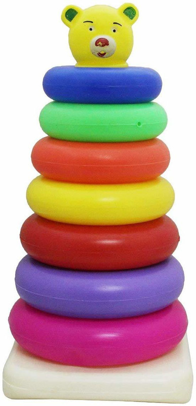 shreenik Stacking Teddy Rings for Growing Babies,- 7 pis Rings (Multicolor)(Multicolor)