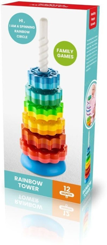 Toyvera baby stacking toy |baby spinning tower(Multicolor)