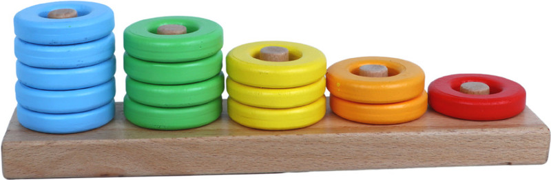 Hawbeez Ring stacker 5 colours stacking toy(Multicolor)