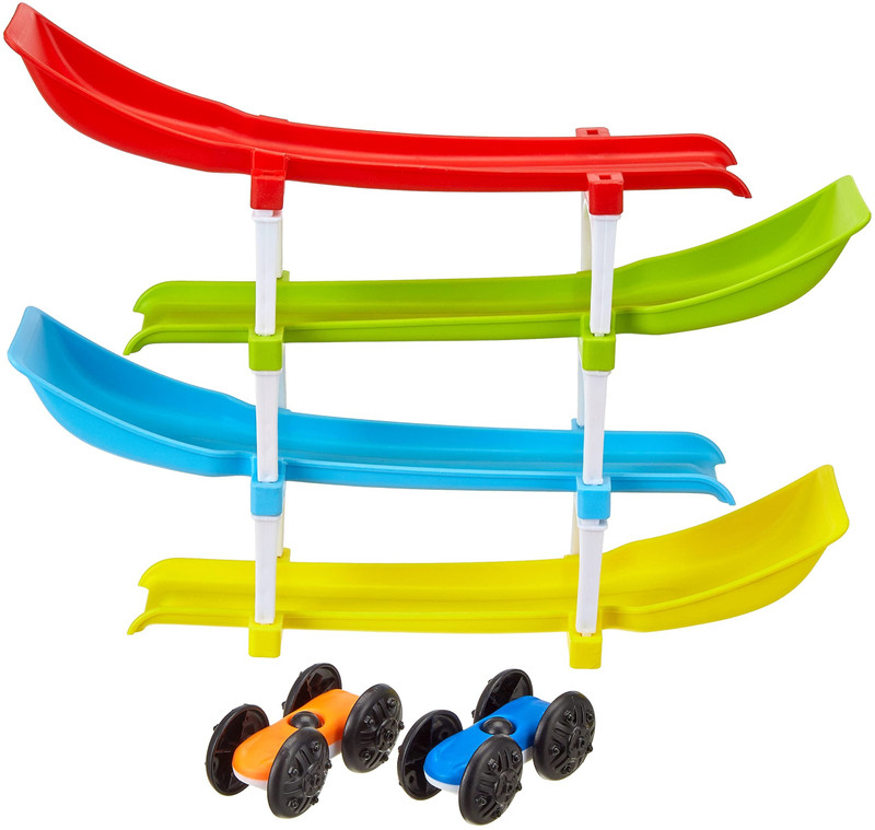 Vishta Mart Vishta_Mart 4 Level Ramp Race Gift for_Kids 2 Cars(Multicolor)