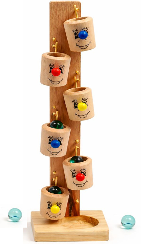 Craftsyla Wooden Marble Run Tree Toy – STEM Ball Track Game for Kids 3+ Years(Brown)