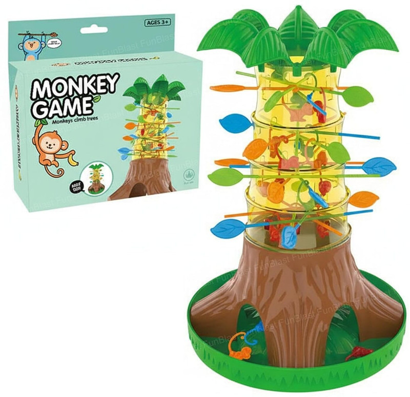 FunBlast Jumping Monkeys Game for Kids, Catapult Monkey Launch Game with Tree Target(Multicolor)