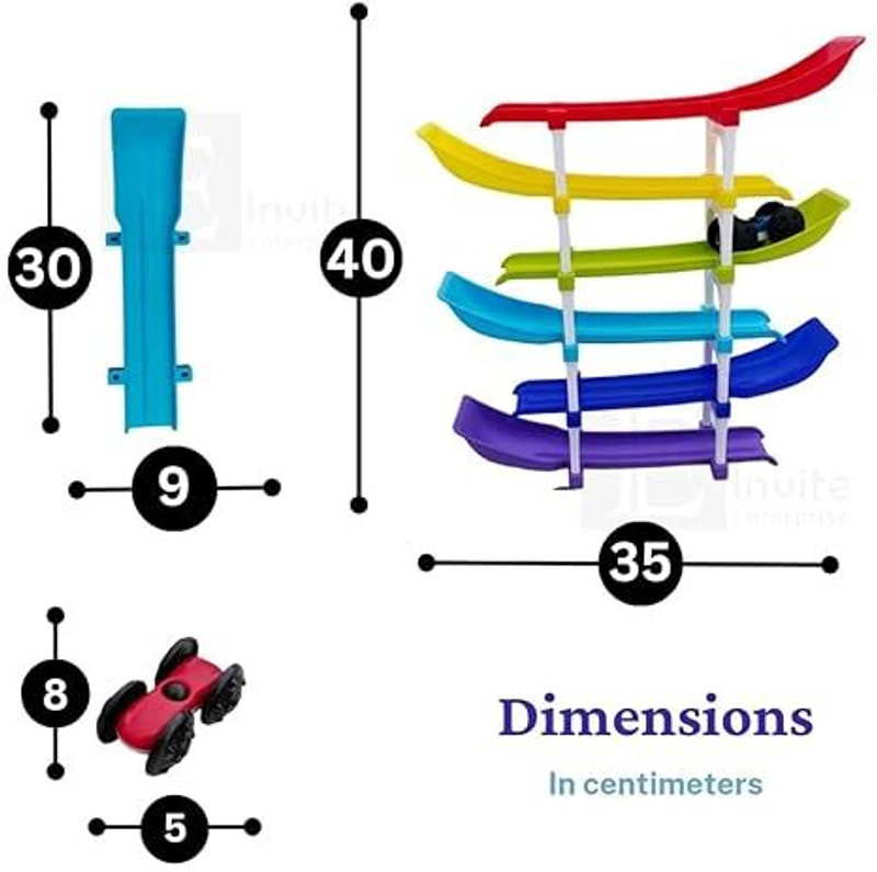 KidsBug Ramp Racer Car Toy for Kids with 2 Sliding Cars | Racing Track Play Set for kids(Multicolor)