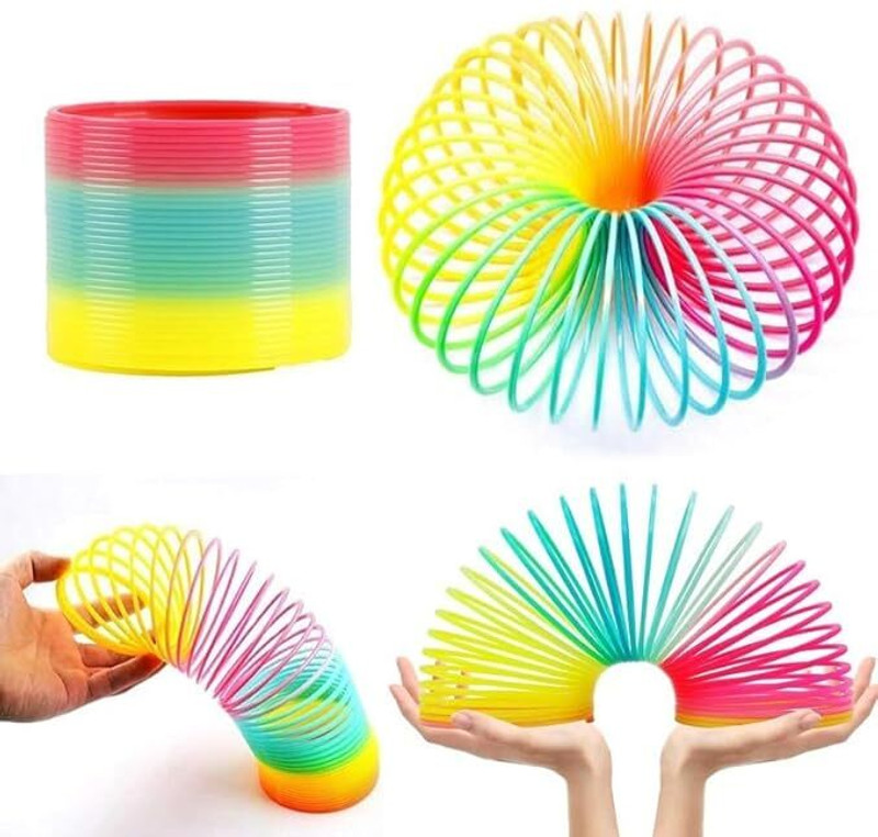 CJ CHILDREN'SJOY Magic Spring Rainbow Bouncy Expandable Slinky Magic Toys Return Gift(Multicolor)