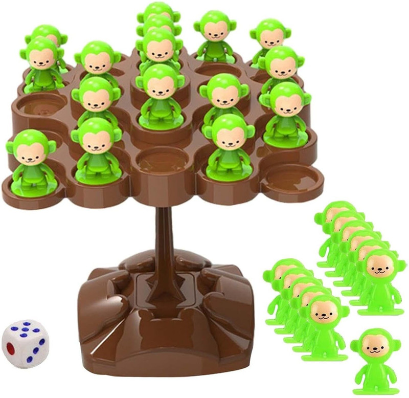 cktech Tree Monkey Balance Board Game Stacking Montessori Educational Toys for Kids(Multicolor)