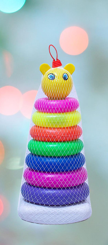 vworld Colourful Teddy Rings for Growing Babies,Toddlers - 7ring toy(Multicolor)