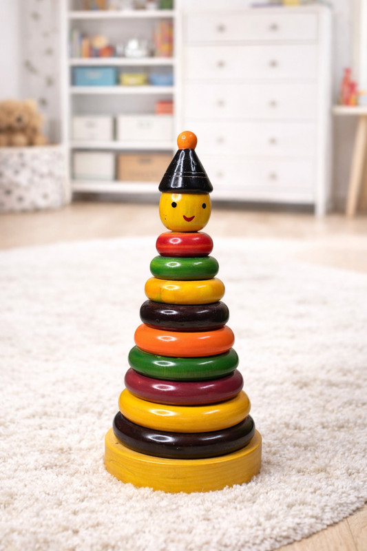 Gridcart Wooden Kids Learning Stacker(Multicolor)