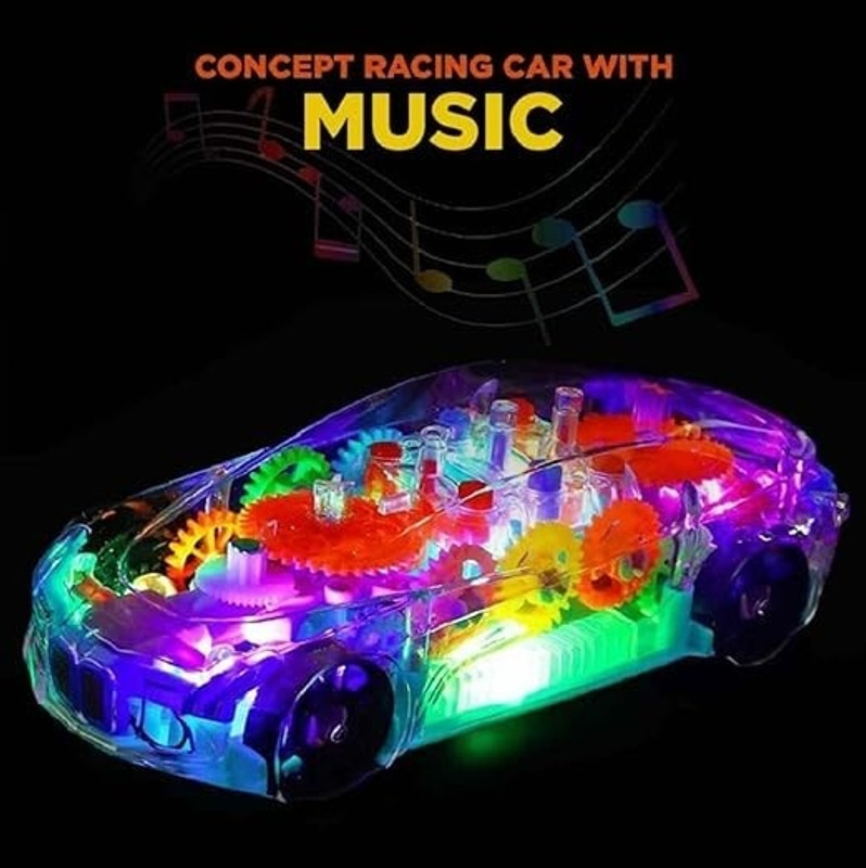 Eclet 1 Rotating Concept Racing Playing Car Having LED Lights and Music for Kids(Multicolor)