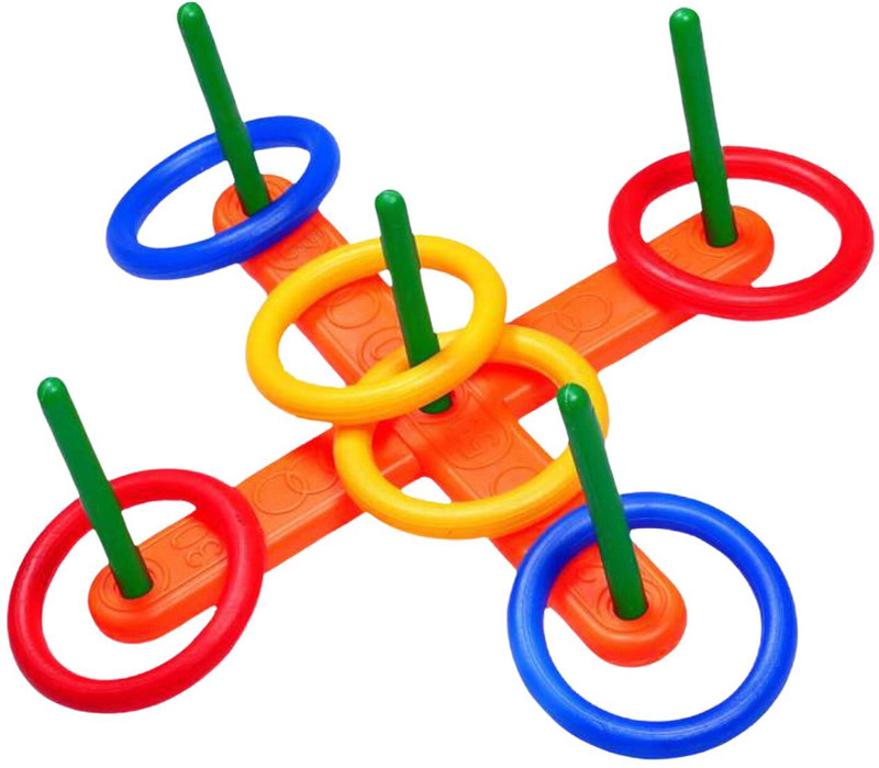 Kids Mandi 13 Pc Ring toss Game, Widely Used by Indoor/Outdoor Family Fun Ring Target Game(Multicolor)