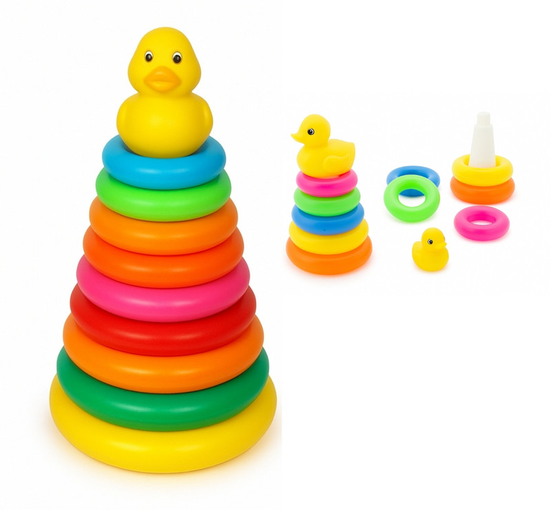 smartrends Stacking ring duck (9 colorfull rings)(Multicolor)