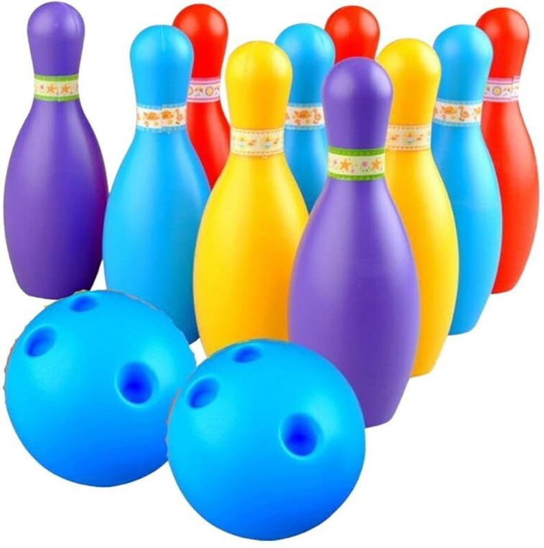 VRUX Bowling Toy Set with 10 Bottles and 2 Balls(Multicolor)