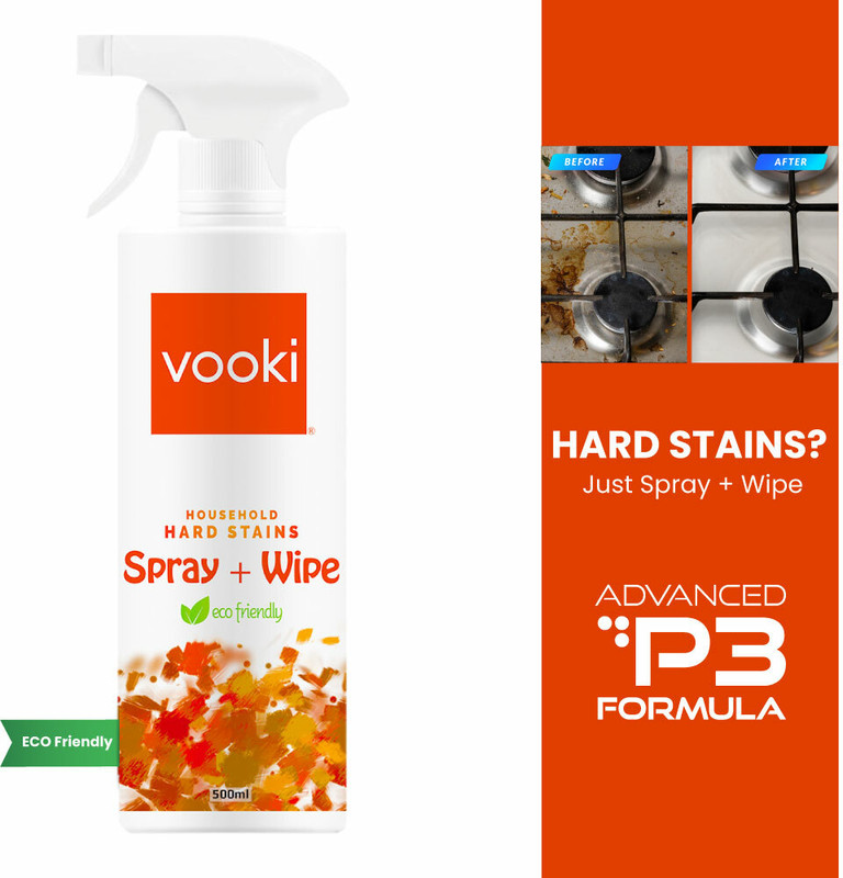 vooki Hard Stains Spray Wipe for Toughest House Hold Stains - 500 ML Stain Remover