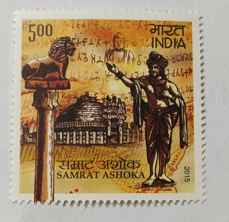 VJS India 2015 - Samrat Ashoka The Great Emperor King Royalty Buddhism Single Stamp Stamps(1 Stamps)