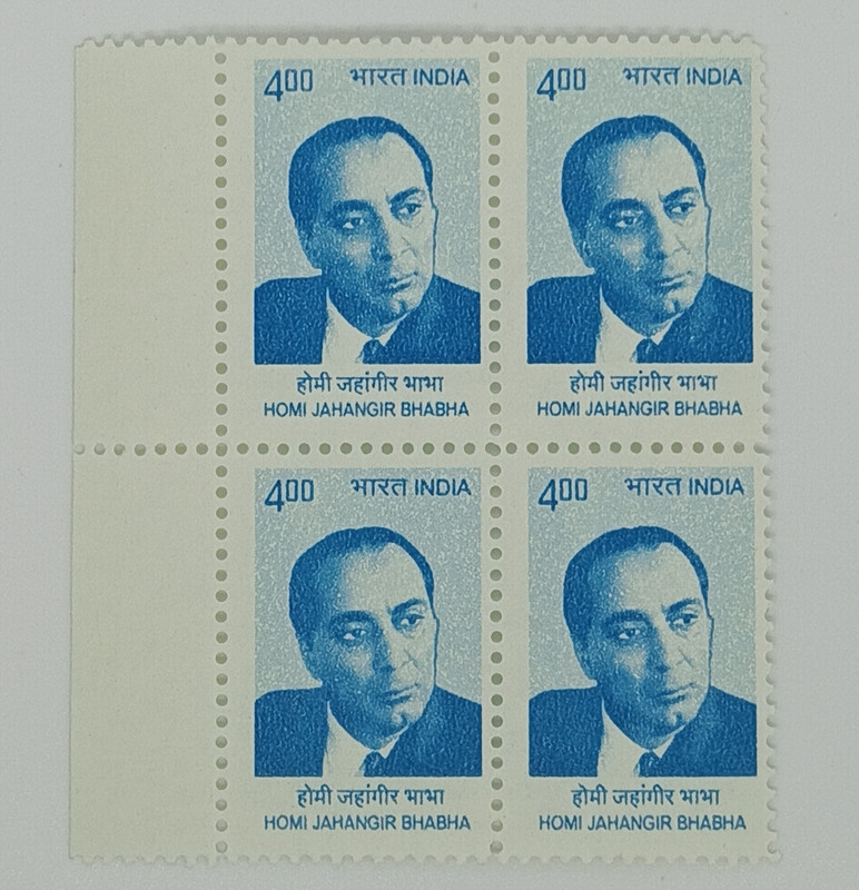 VJS India - 2009 Homi Bhabha Mint Block Of 4 Definitive Stamp Stamps(4 Stamps)
