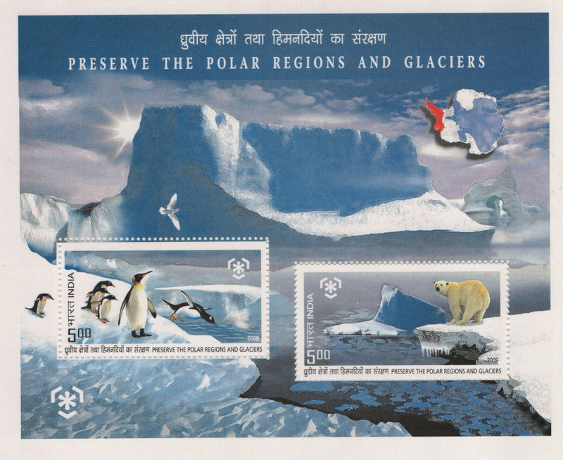 Shobhaphila Preserve The Polar Regions N Glaciers Miniature Sheet(19th Dec 2009) Stamp Page Sheet(1 Stamps)