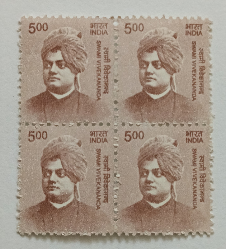 VJS India 2015 - Swami Vivekananda Block of 4 Mint Stamps Stamps(4 Stamps)