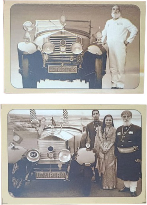 RLS Vintage 1924 Rolls Royce 20 HP Udaipur Raja Shriji Arvind Singh postcard (2) Stamps(2 Stamps)