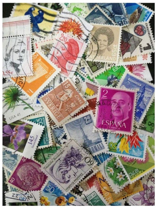 Hop n Shop Worldwide 100 All Different Used Postage Stamps Collectible Item Rare Stamps(100 Stamps)