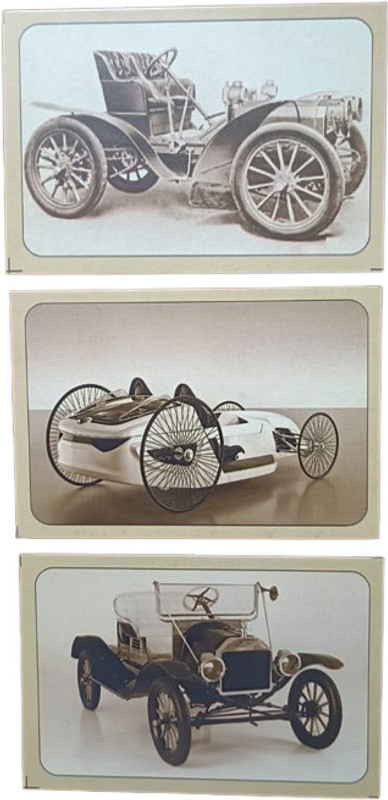 RLS Different type Vintage Cars post card Size 13×9 Rare Collection Stamps(3 Stamps)