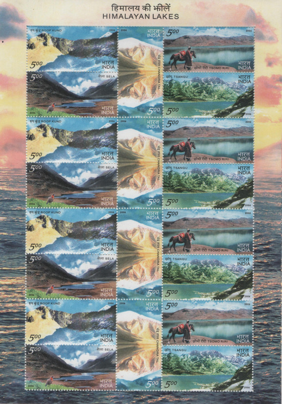 Shobhaphila Sheetlet of Himalayan lakes 2006 Stamp Album(1 Stamps)