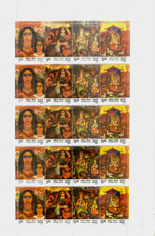 Shobhaphila Se-Tenant Sheet of Women's Day ( 8th March 2007) Stamp Album(20 Stamps)