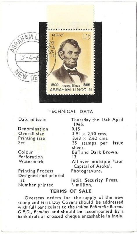 A1 International Rare India 1965 Stamp On Folder Stamps(1 Stamps)