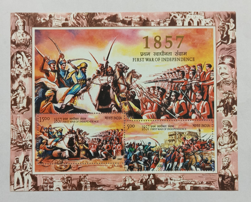 MINIAURES 2007 INDIA- 150 YEARS OF FIRST WAR OF INDEPENDENCE (1857) MINIATURE SHEET Stamps Stamps(1 Stamps)