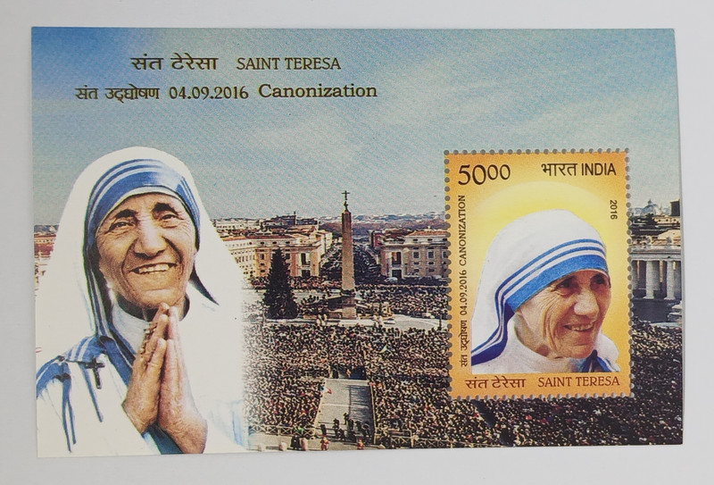 VJS 2016- Mother Teresa-MINIATURE SHEET Mint Stamps (1 Stamps) Stamps(1 Stamps)