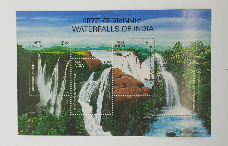 VJS 2003 - Waterfalls Of India Miniature Sheet Mint Stamps Stamps(4 Stamps)