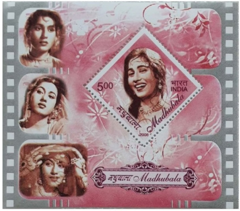 SUPER ANTIQUES GALLERY Legendary Actress Madhubala miniature sheet Stamps(1 Stamps)