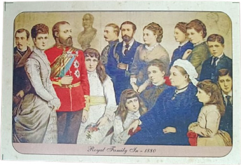 RB COINS The Royal Family, 1880 Colour Vintage postcards Stamps(1 Stamps)
