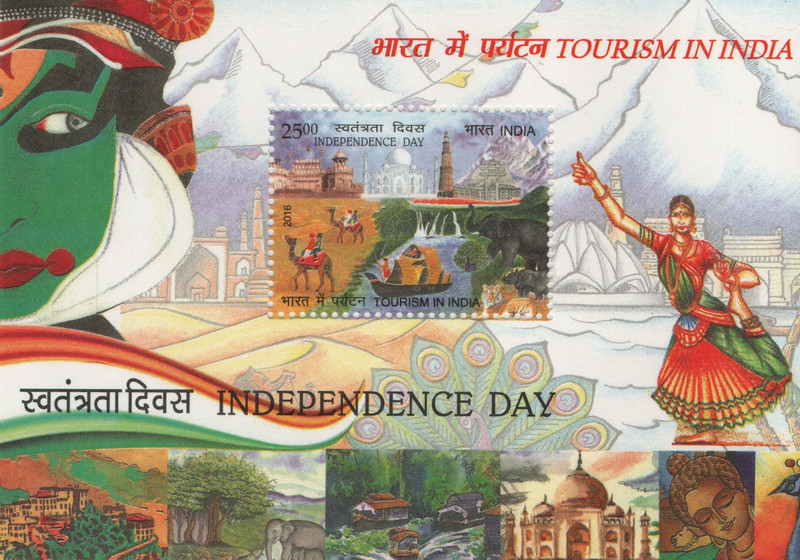 Shobhaphila Vibrant India Miniature Sheet Stamp (25th Jan 2016) Stamp Page Sheet(1 Stamps)
